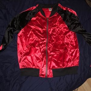 Balera Stripped sleeve satin Bomber